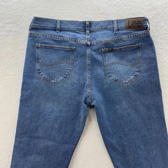 Lee Regular Bootcut Fit Men's 36x30 Blue Thunder Wash Stretch American Denim - Picture 8 of 14